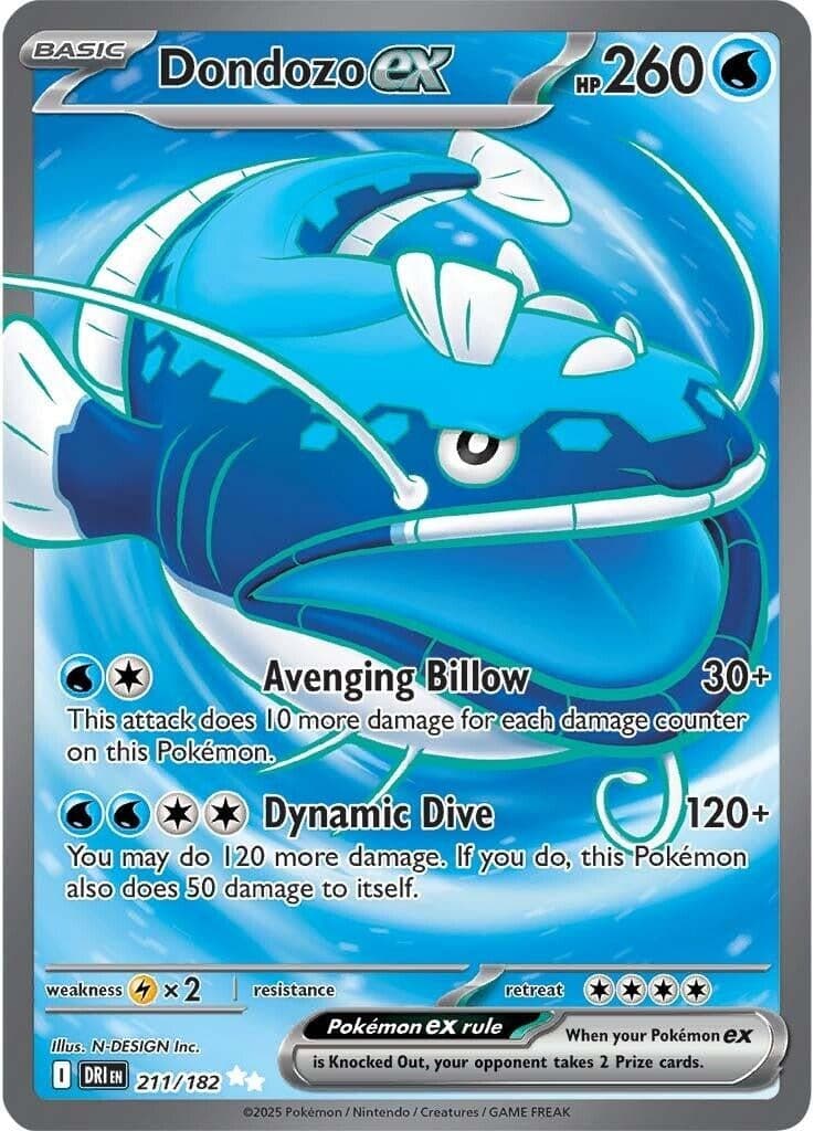 Dondozo ex (211/182) (SV10: Destined Rivals)