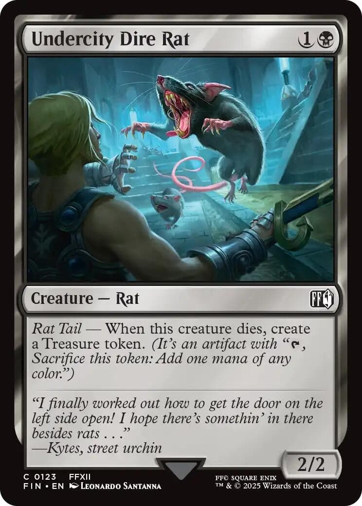 Undercity Dire Rat (123) (Foil) (FINAL FANTASY)