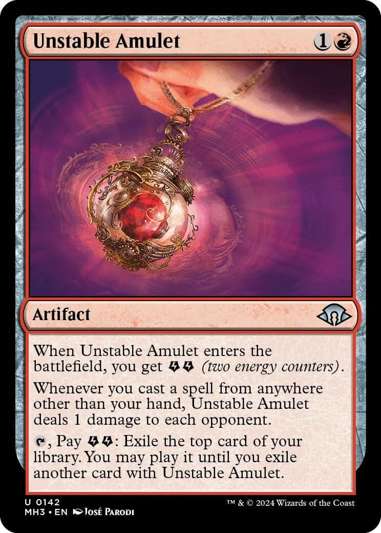 Unstable Amulet (142) (Foil) (Modern Horizons 3)