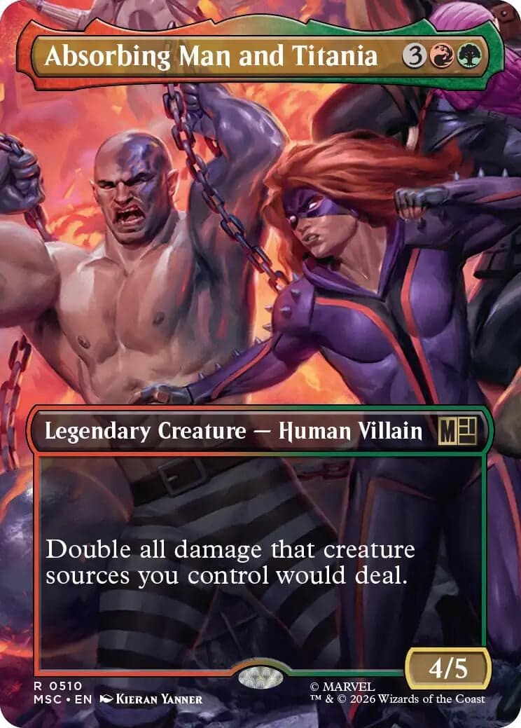 Absorbing Man and Titania (Borderless) (510) (Commander: Marvel Super Heroes) (MSC)