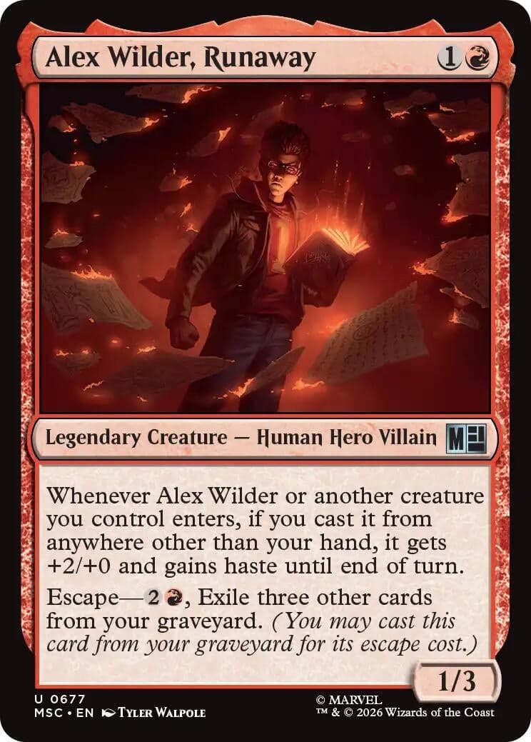 Alex Wilder, Runaway (677) (Foil) (Commander: Marvel Super Heroes) (MSC)