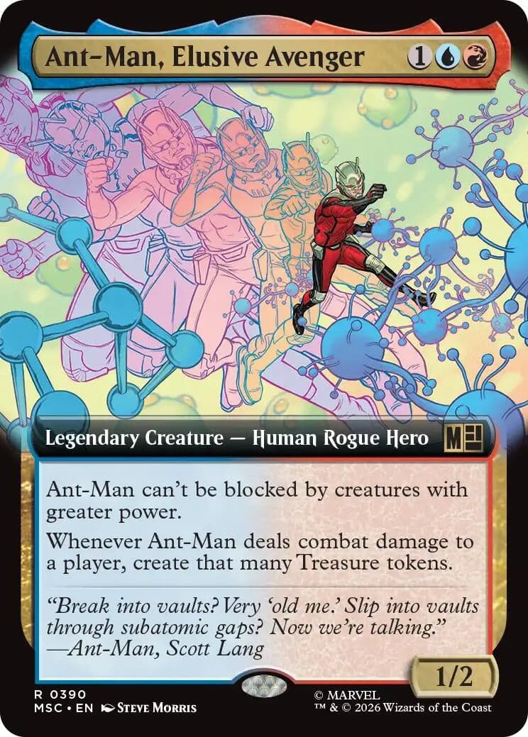 Ant-Man, Elusive Avenger (Extended Art) (390) (Foil) (Commander: Marvel Super Heroes) (MSC)