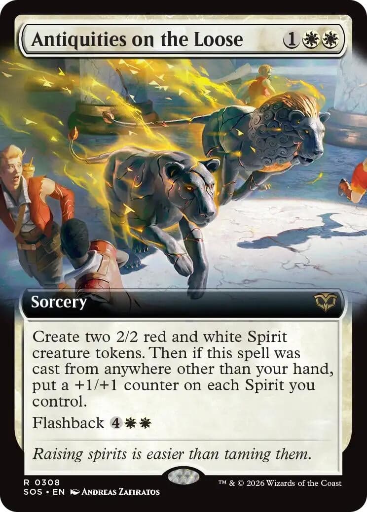 Antiquities on the Loose (Extended Art) (308) (Foil) (Secrets of Strixhaven)