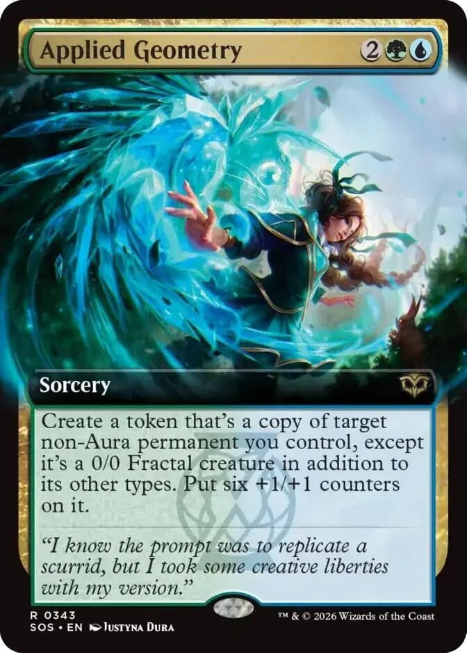 Applied Geometry (Extended Art) (343) (Foil) (Secrets of Strixhaven)