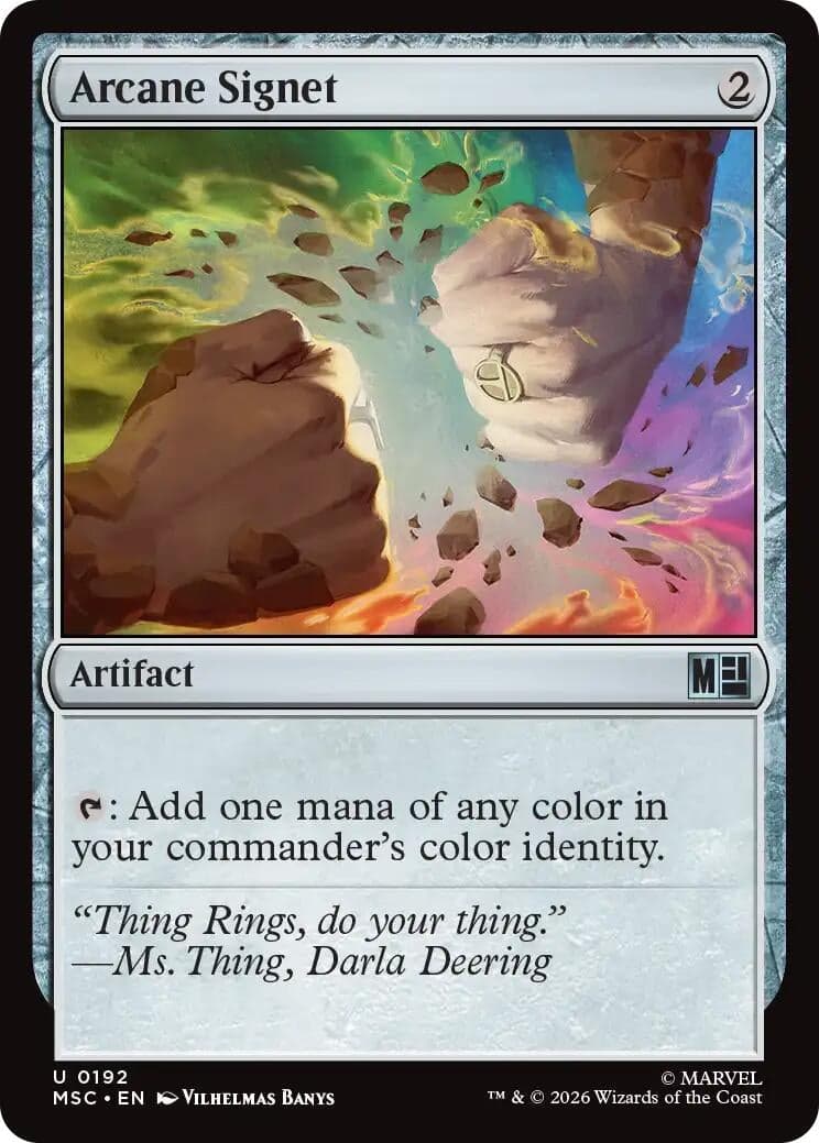 Arcane Signet (0192) (Surge Foil) (192) (Foil) (Commander: Marvel Super Heroes) (MSC)