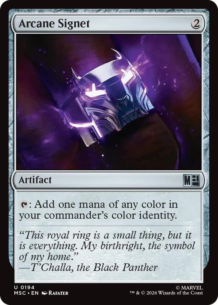 Arcane Signet (0194) (Surge Foil) (194) (Foil) (Commander: Marvel Super Heroes) (MSC)