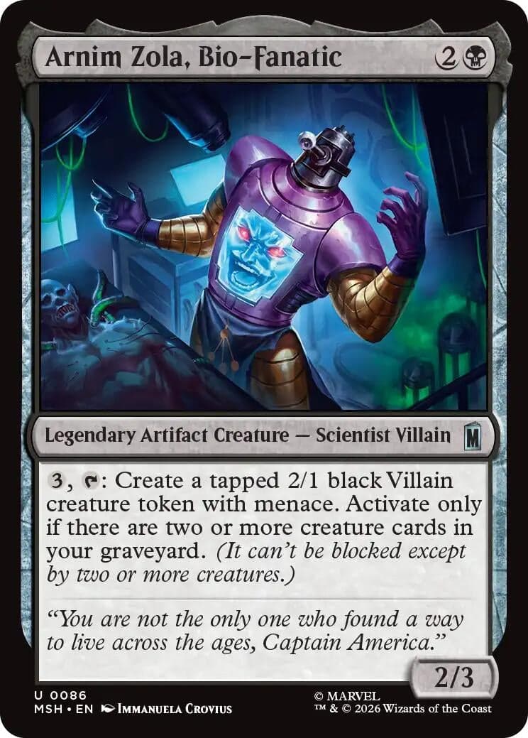 Arnim Zola, Bio-Fanatic (86) (Marvel Super Heroes) (MSH)