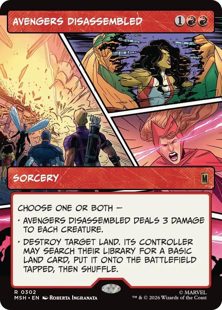 Avengers Disassembled (Borderless) (302) (Foil) (Marvel Super Heroes) (MSH)