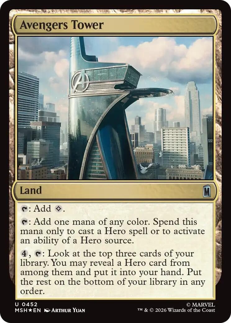 Avengers Tower (Surge Foil) (452) (Foil) (Marvel Super Heroes) (MSH)