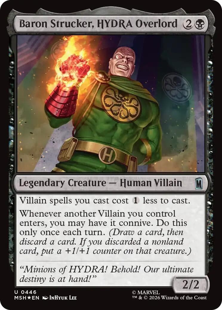 Baron Strucker, HYDRA Overlord (Surge Foil) (446) (Foil) (Marvel Super Heroes) (MSH)