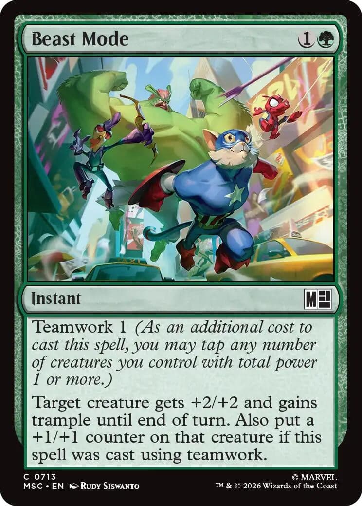 Beast Mode (713) (Foil) (Commander: Marvel Super Heroes) (MSC)