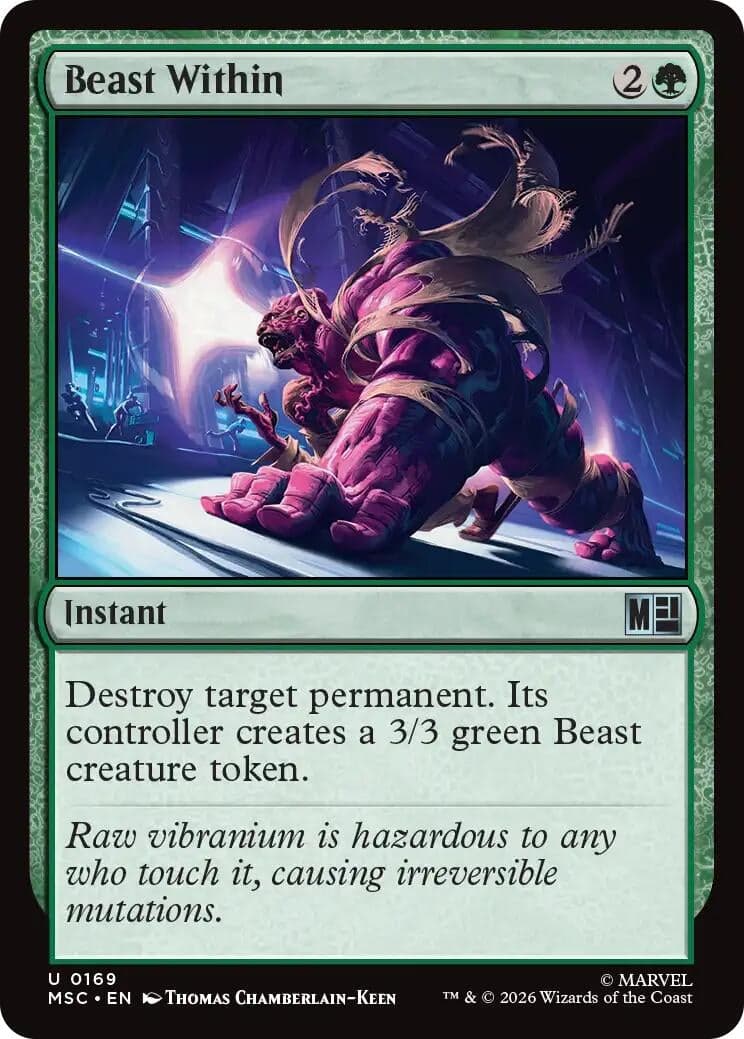 Beast Within (Surge Foil) (169) (Foil) (Commander: Marvel Super Heroes) (MSC)