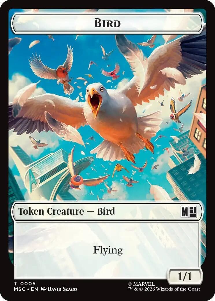 Bird // Rhino Double-Sided Token (5 // 13) (Foil) (Commander: Marvel Super Heroes) (MSC)