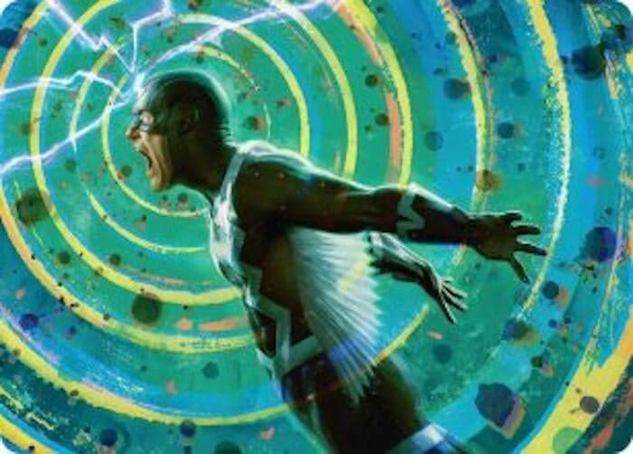 Black Bolt, Inhuman King Art Card (35) (Art Series: Marvel Super Heroes) (AAMSH)
