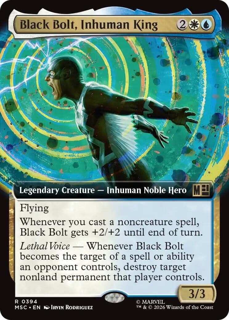 Black Bolt, Inhuman King (Extended Art) (394) (Commander: Marvel Super Heroes) (MSC)