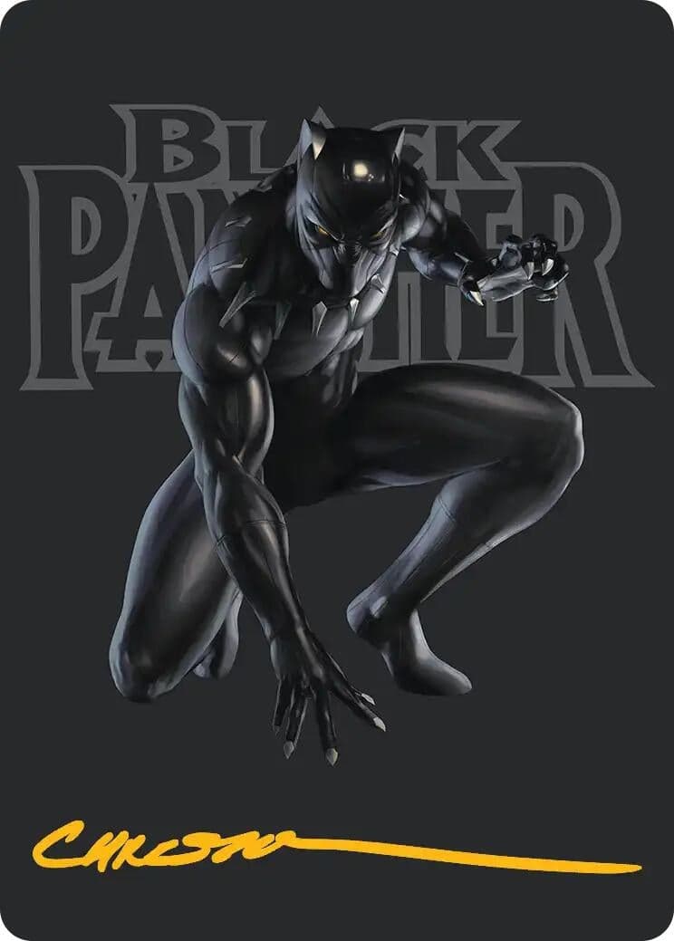 Black Panther, Hope Enduring Art Card (Gold-Stamped Signature) (27) (Art Series: Marvel Super Heroes) (AAMSH)