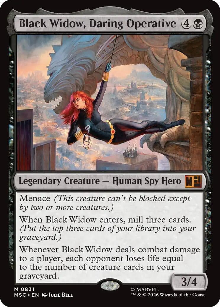 Black Widow, Daring Operative (831) (Foil) (Commander: Marvel Super Heroes) (MSC)