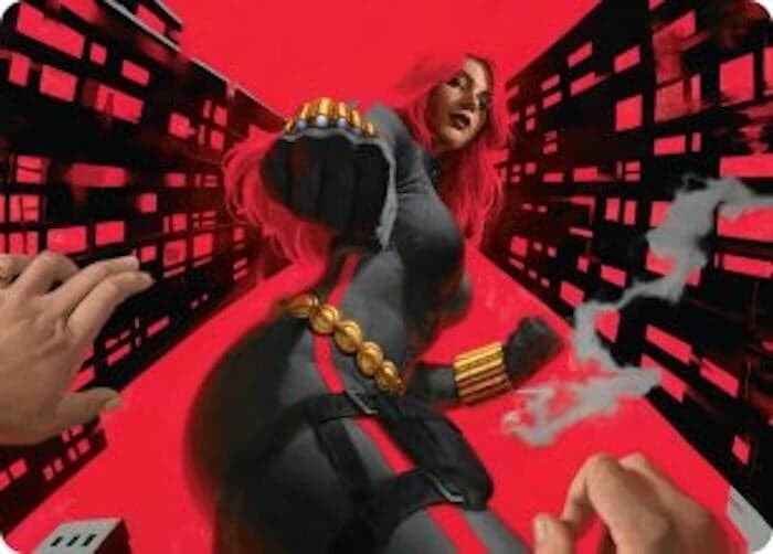 Black Widow, Deadly Hunter Art Card (42) (Art Series: Marvel Super Heroes) (AAMSH)