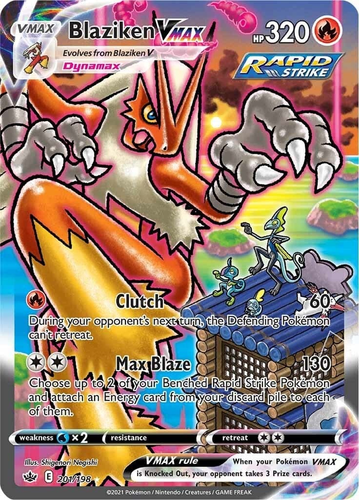 Blaziken VMAX (Alternate Art Secret) (201/198) (SWSH06: Chilling Reign)