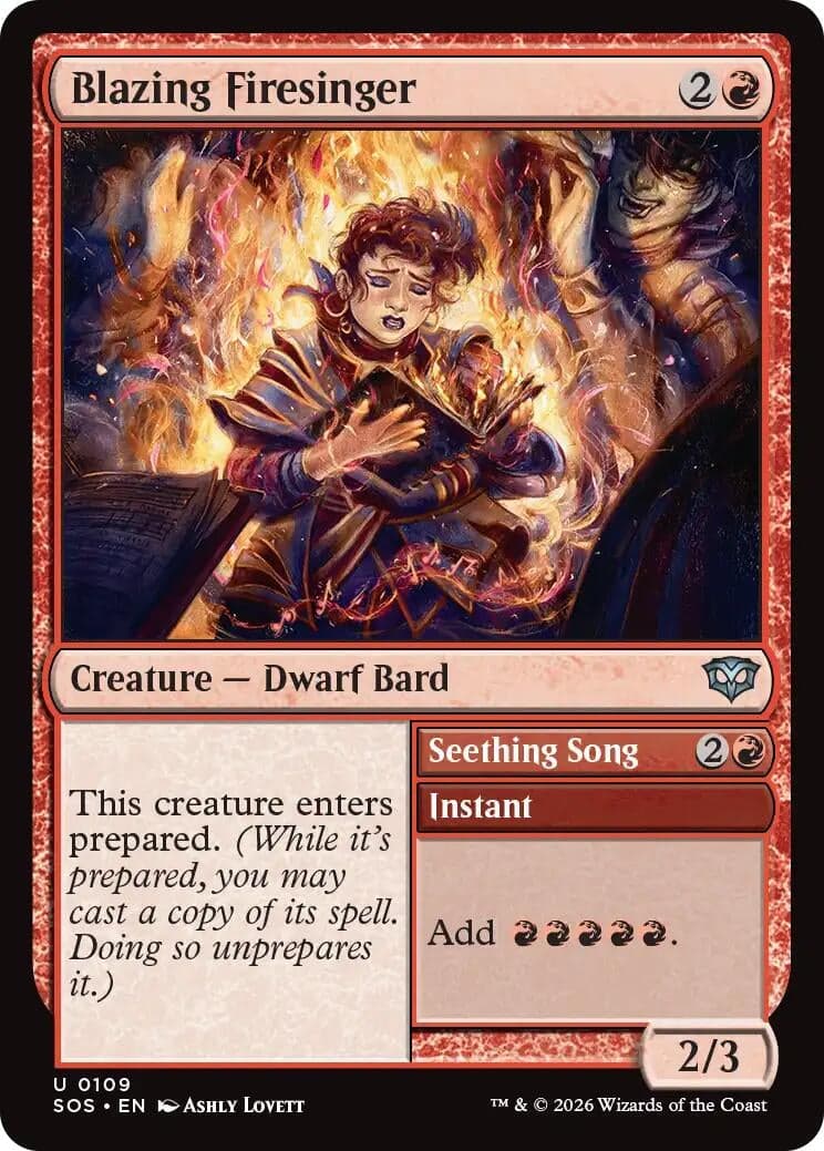 Blazing Firesinger (109) (Foil) (Secrets of Strixhaven)