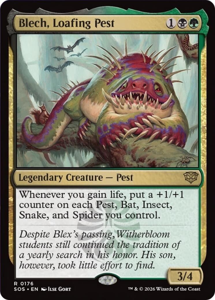 Blech, Loafing Pest (176) (Foil) (Secrets of Strixhaven)