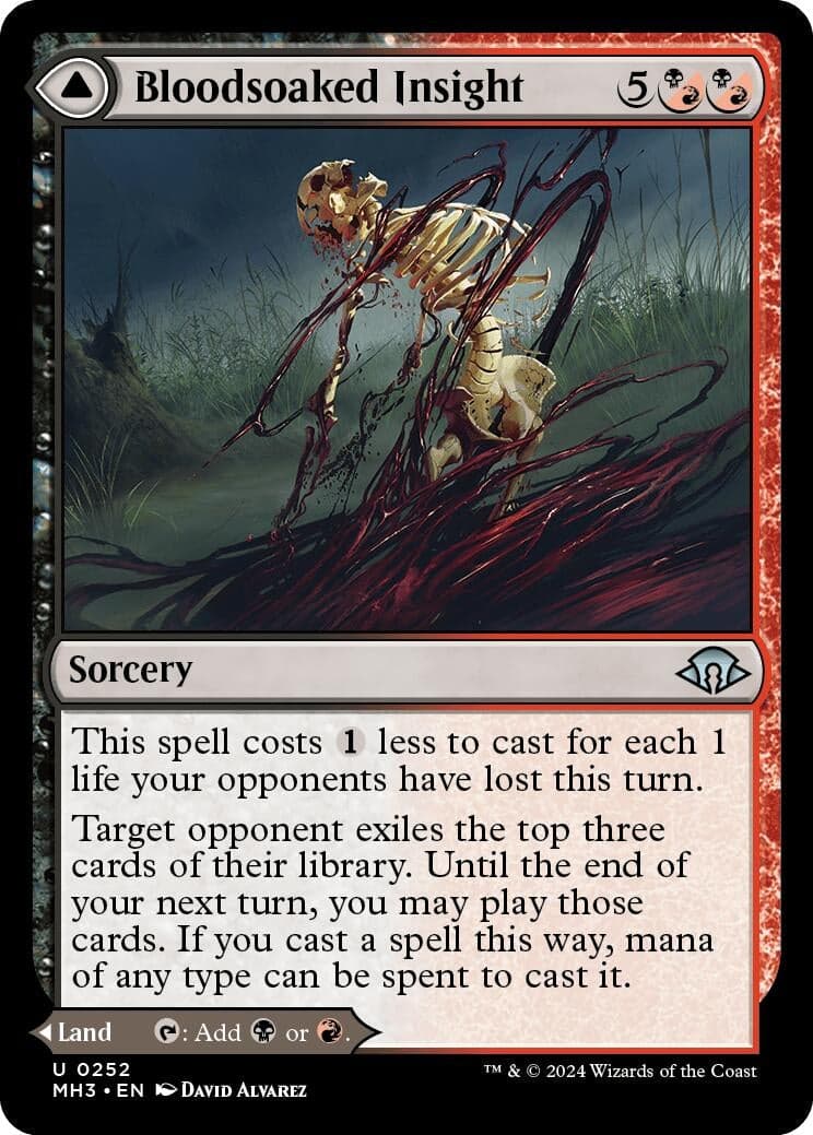 Bloodsoaked Insight (252) (Foil) (Modern Horizons 3)