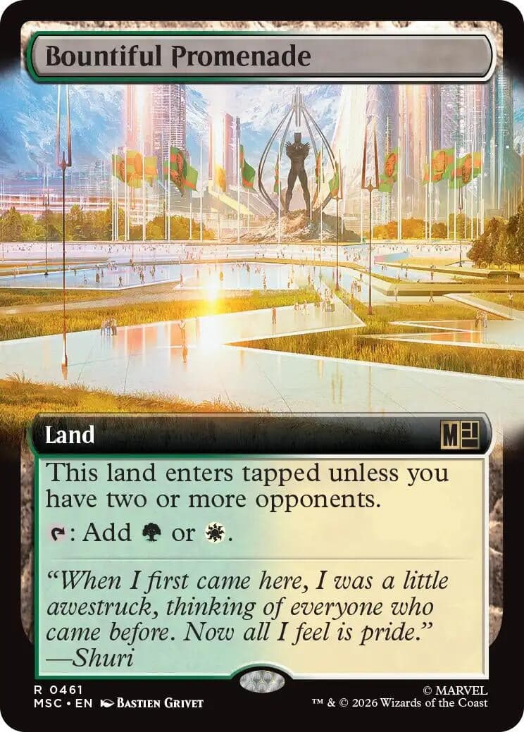 Bountiful Promenade (Extended Art) (461) (Foil) (Commander: Marvel Super Heroes) (MSC)