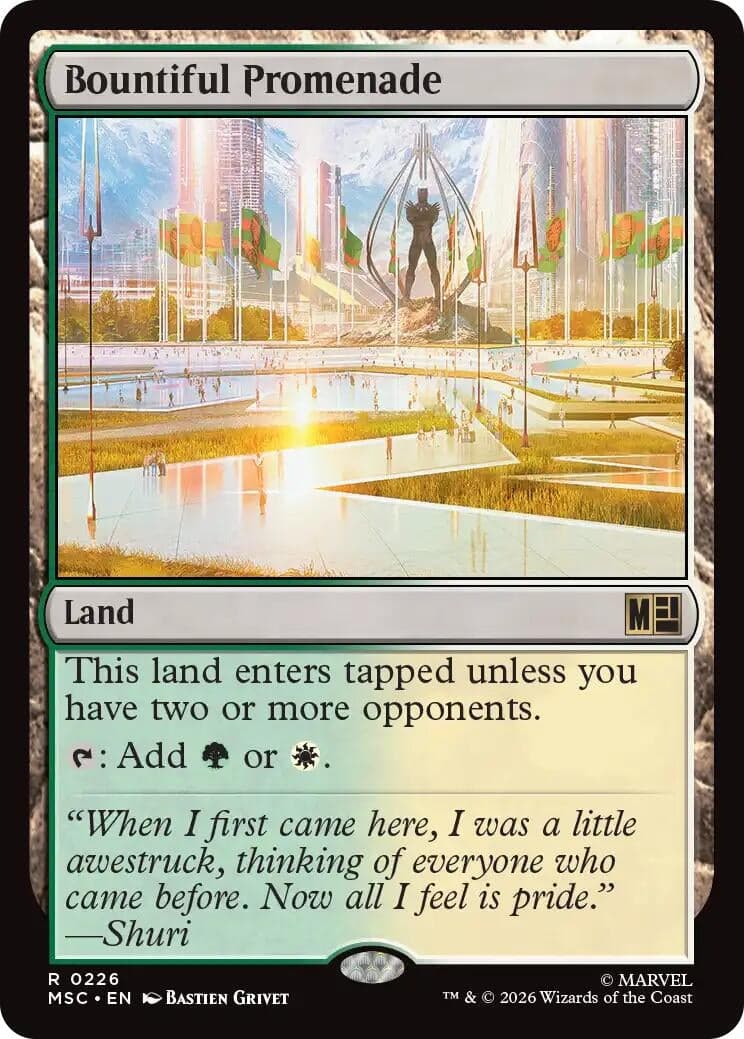 Bountiful Promenade (Surge Foil) (226) (Foil) (Commander: Marvel Super Heroes) (MSC)