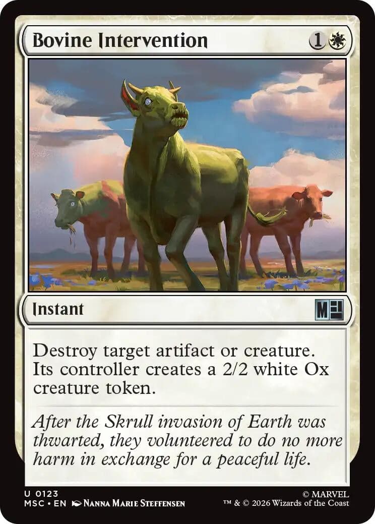 Bovine Intervention (123) (Commander: Marvel Super Heroes) (MSC)