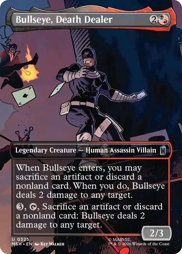 Bullseye, Death Dealer (Borderless) (325) (Foil) (Marvel Super Heroes) (MSH)