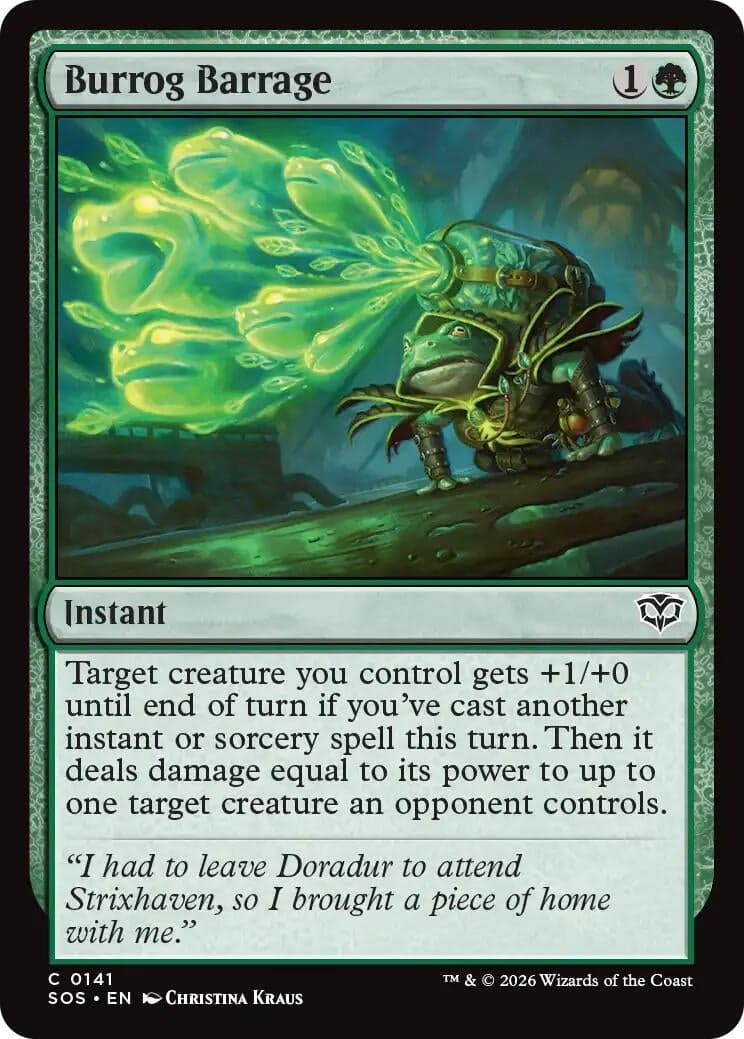 Burrog Barrage (141) (Foil) (Secrets of Strixhaven)