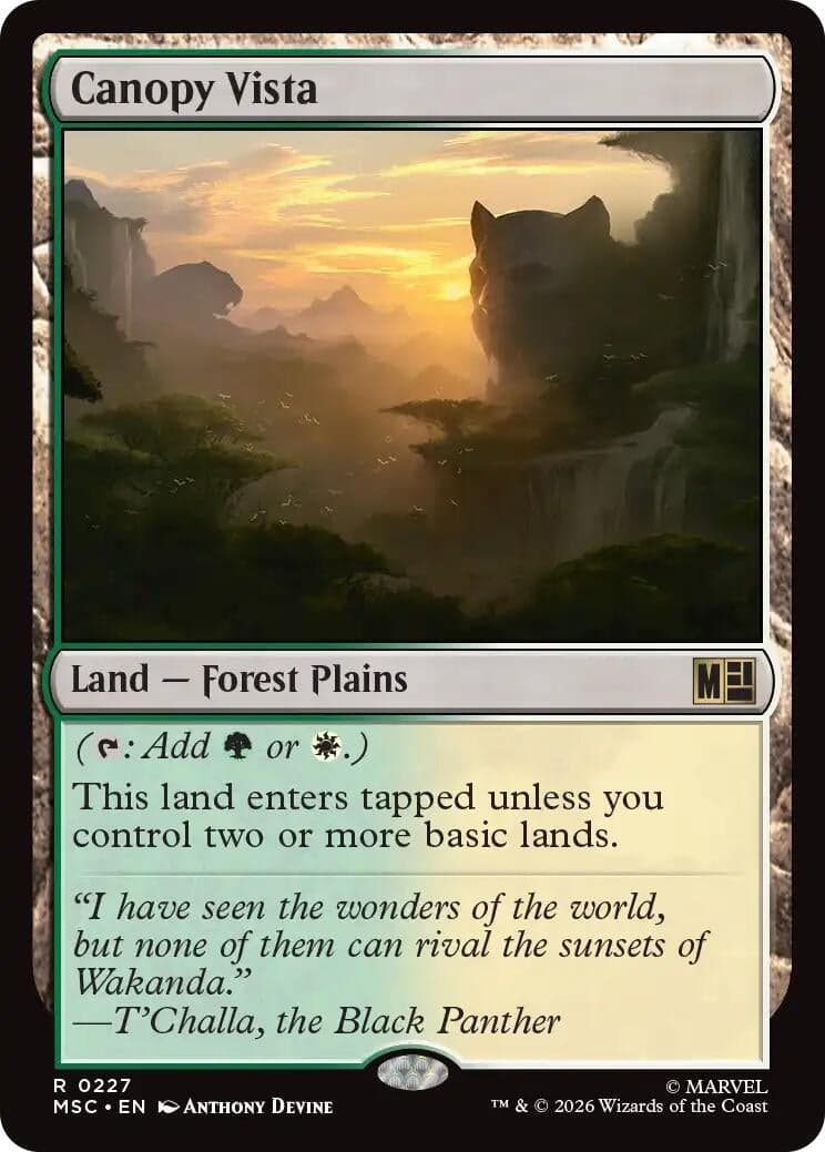 Canopy Vista (Surge Foil) (227) (Foil) (Commander: Marvel Super Heroes) (MSC)