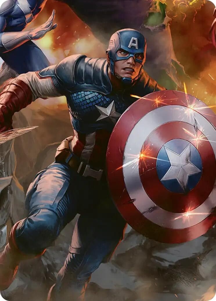 Captain America, Unbowed Art Card (5) (Art Series: Marvel Super Heroes) (AAMSH)