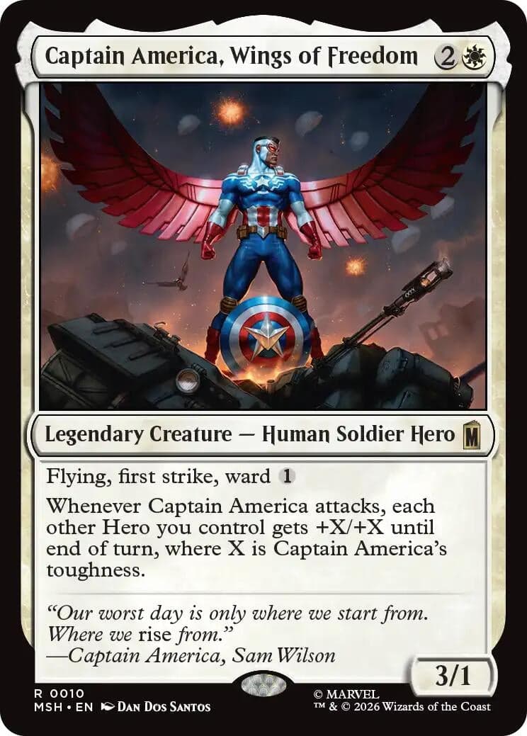 Captain America, Wings of Freedom (10) (Foil) (Marvel Super Heroes) (MSH)