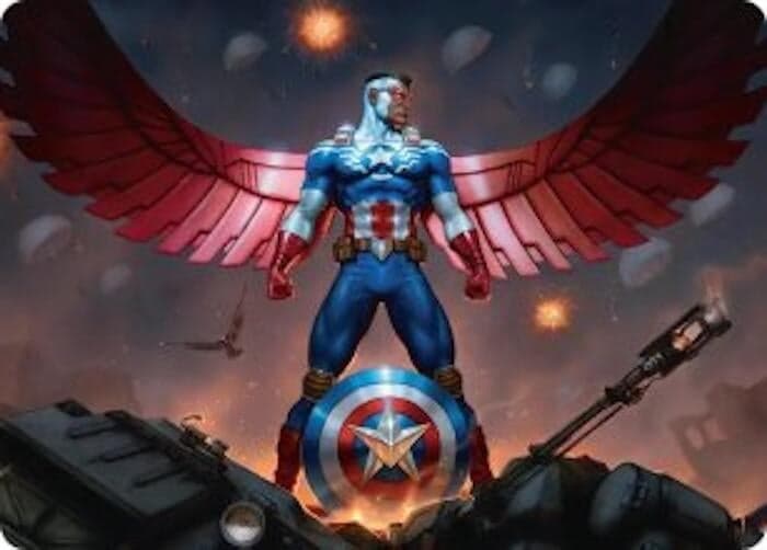 Captain America, Wings of Freedom Art Card (2/45) (2) (Art Series: Marvel Super Heroes) (AAMSH)