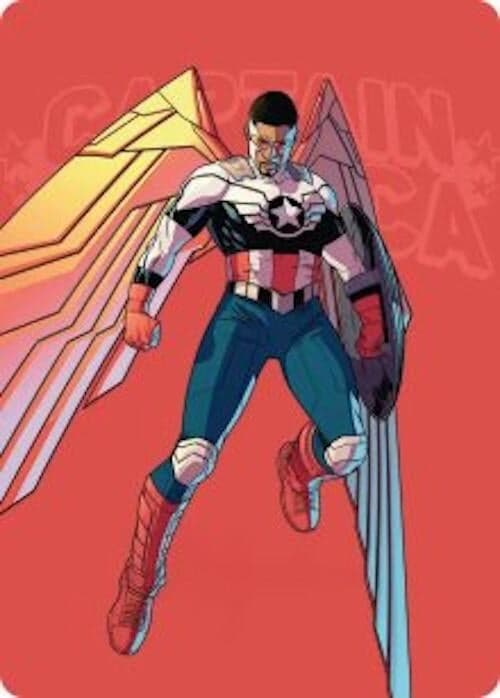 Captain America, Wings of Freedom Art Card (22/45) (22) (Art Series: Marvel Super Heroes) (AAMSH)