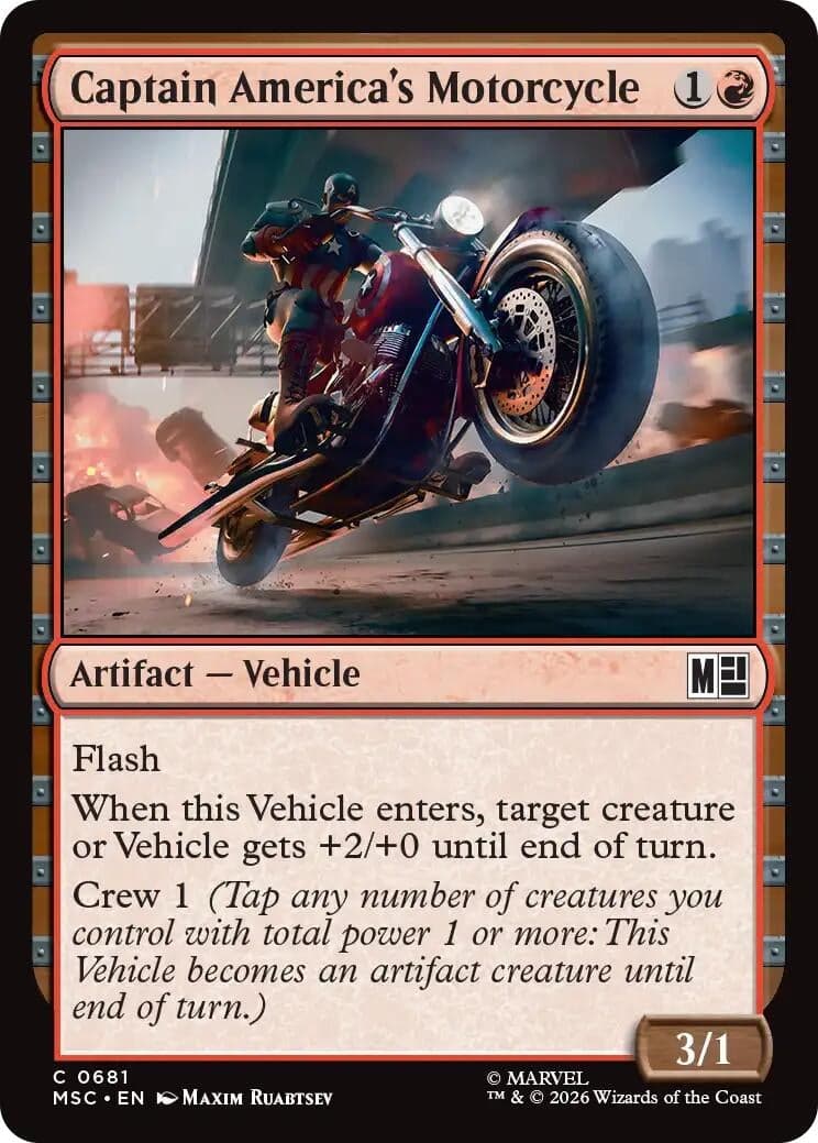 Captain America's Motorcycle (681) (Foil) (Commander: Marvel Super Heroes) (MSC)