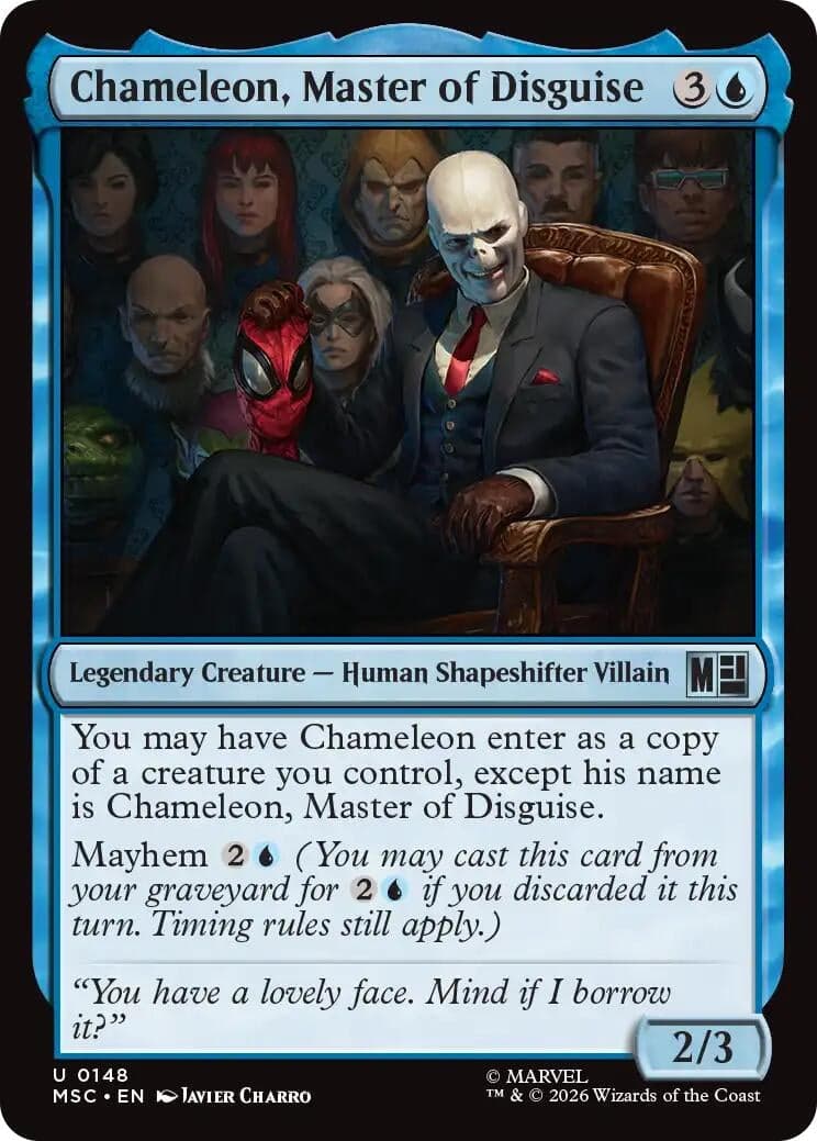 Chameleon, Master of Disguise (Surge Foil) (148) (Foil) (Commander: Marvel Super Heroes) (MSC)
