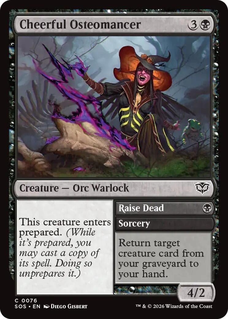 Cheerful Osteomancer (76) (Foil) (Secrets of Strixhaven)