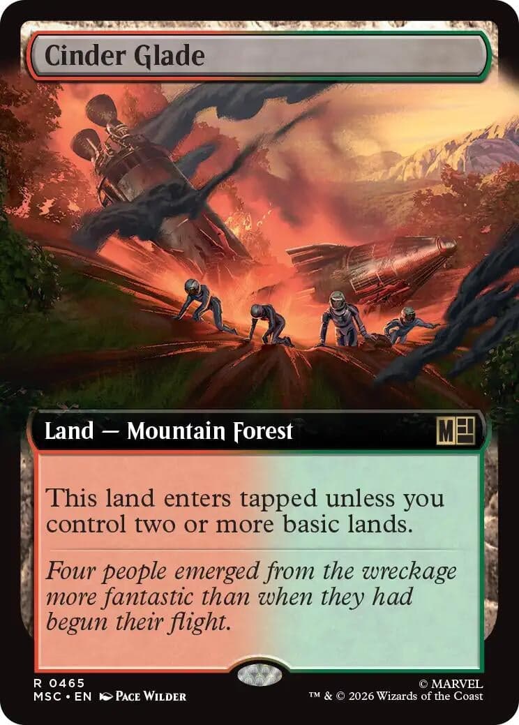 Cinder Glade (Extended Art) (465) (Commander: Marvel Super Heroes) (MSC)