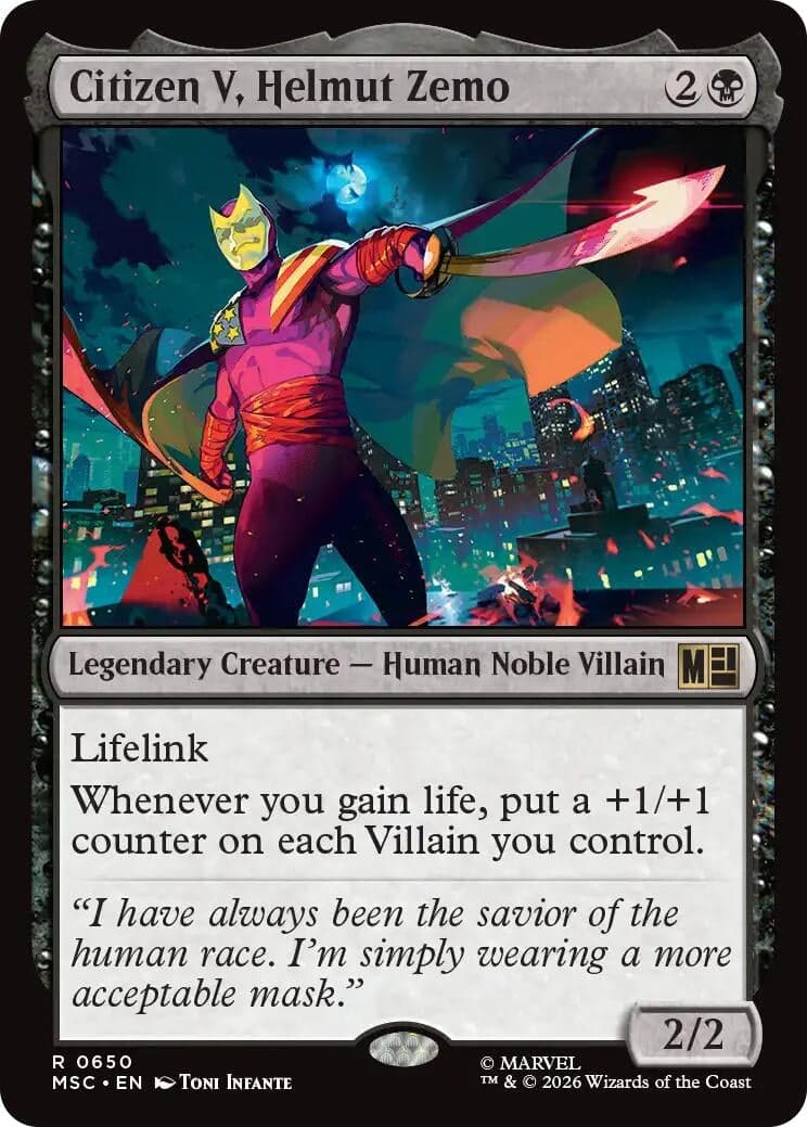 Citizen V, Helmut Zemo (650) (Foil) (Commander: Marvel Super Heroes) (MSC)