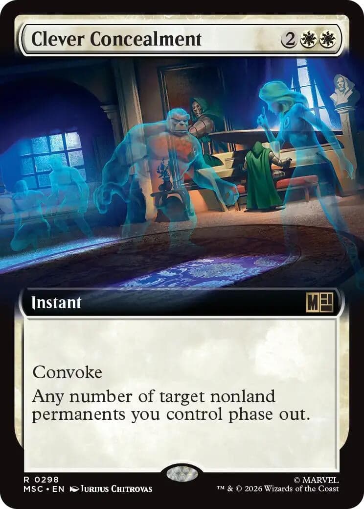 Clever Concealment (Extended Art) (298) (Foil) (Commander: Marvel Super Heroes) (MSC)