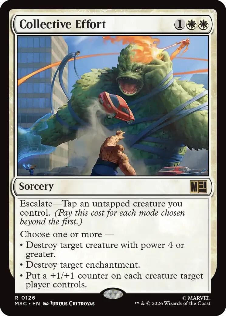 Collective Effort (Surge Foil) (126) (Foil) (Commander: Marvel Super Heroes) (MSC)