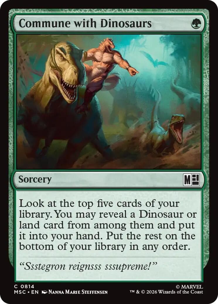 Commune with Dinosaurs (814) (Foil) (Commander: Marvel Super Heroes) (MSC)