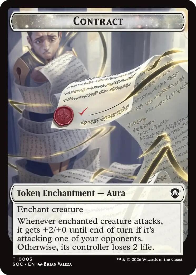 Contract // Copy Double-Sided Token (3 // 1) (Commander: Secrets of Strixhaven)