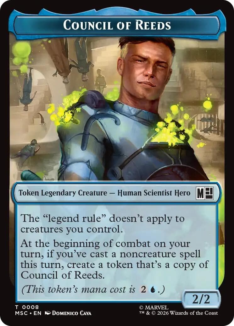 Council of Reeds (008) // Construct (014) Double-Sided Token (8 // 14) (Commander: Marvel Super Heroes) (MSC)