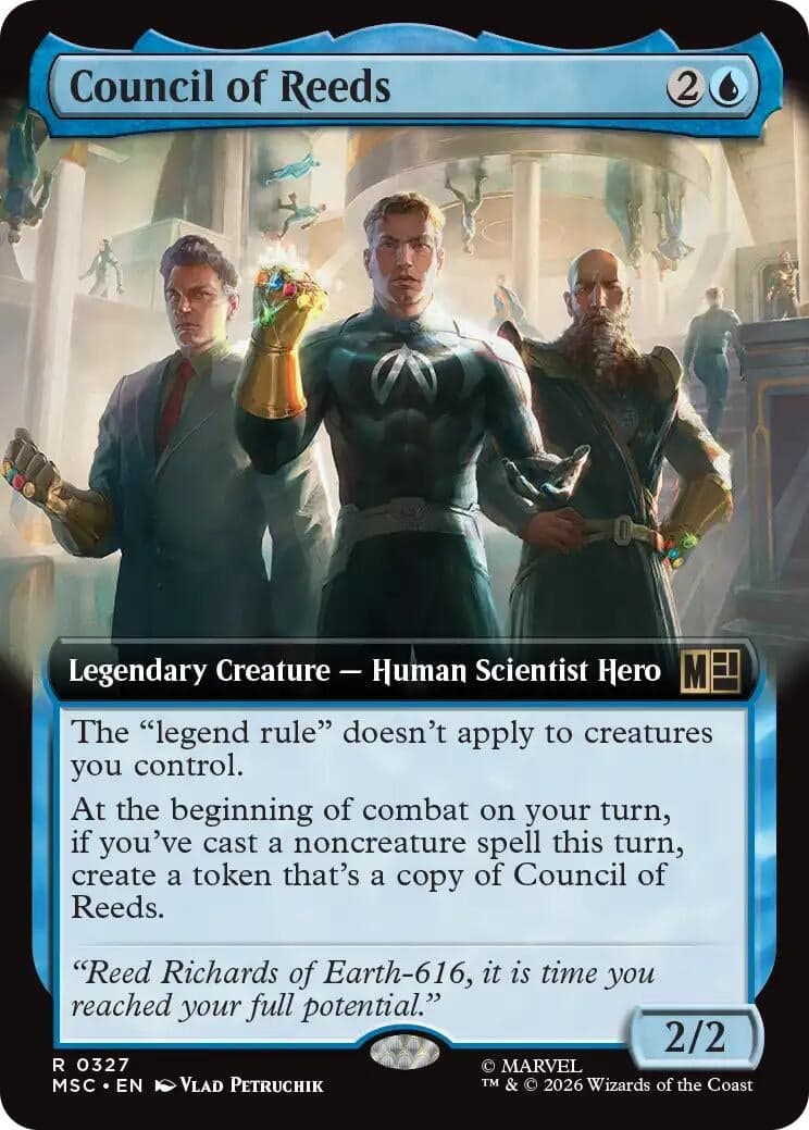 Council of Reeds (Extended Art) (327) (Foil) (Commander: Marvel Super Heroes) (MSC)