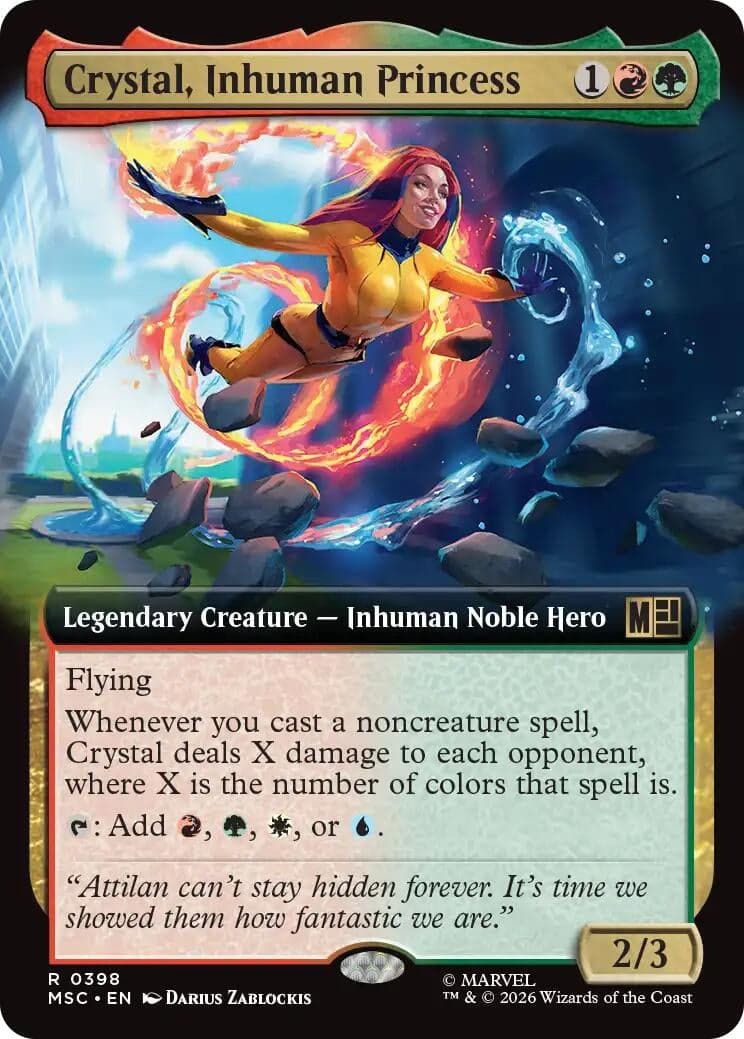 Crystal, Inhuman Princess (Extended Art) (398) (Commander: Marvel Super Heroes) (MSC)