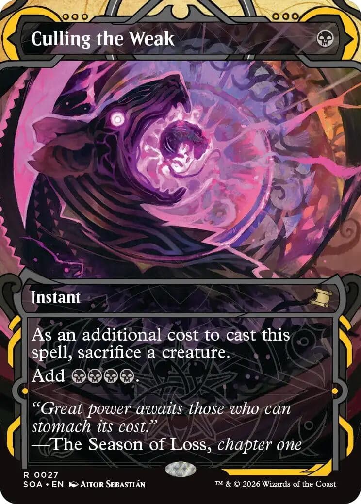 Culling the Weak (27) (Foil) (Secrets of Strixhaven: Mystical Archive)