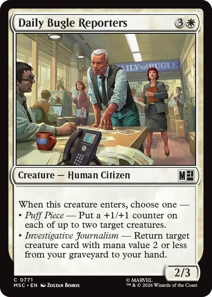 Daily Bugle Reporters (771) (Commander: Marvel Super Heroes) (MSC)